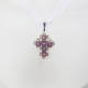 Small Cross - Trevina-Violet Organza - 1